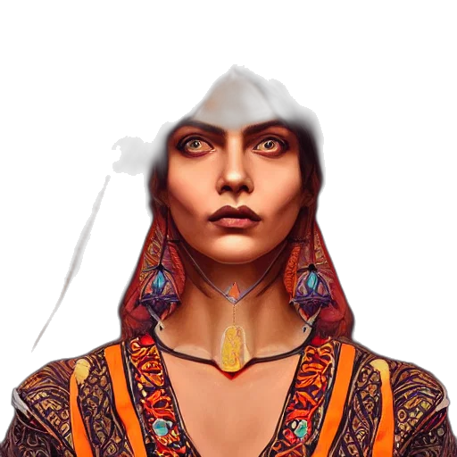 face, mask, jewelry, staff transparent PNG cut-out