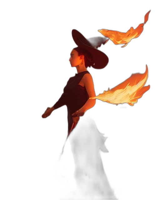 staff, hat, dress, mask transparent PNG cut-out