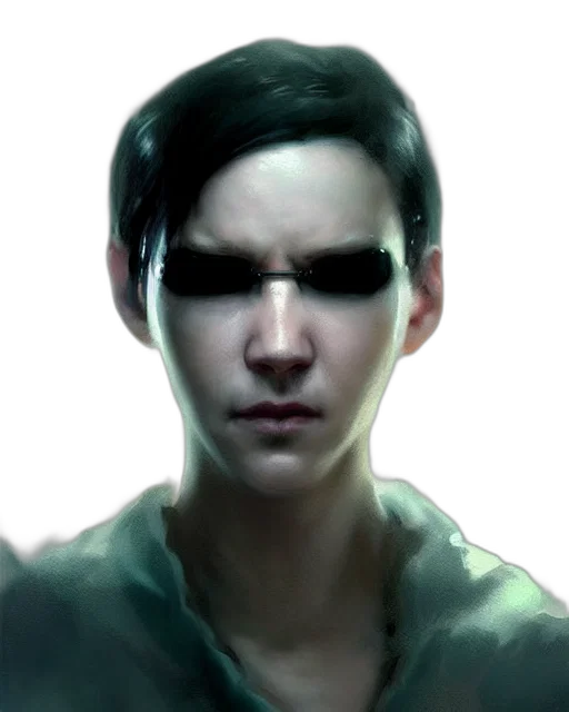 face, mask, robot, cyberpunk transparent PNG cut-out