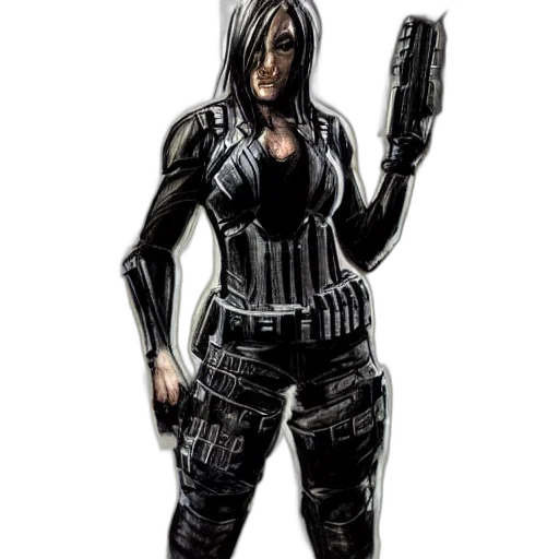 weapon, comic book art, concept art, cyberpunk transparent PNG cut-out
