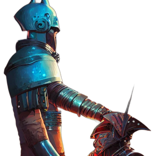 robot, staff, sword, weapon transparent PNG cut-out