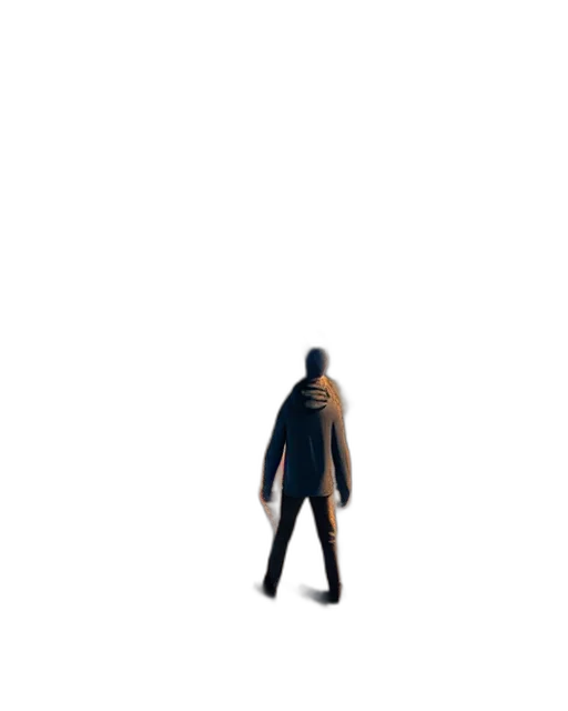jacket, robot, staff, creature transparent PNG cut-out