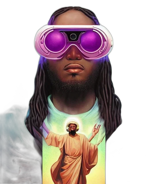 concept art, vaporwave, fantasy art, cyberpunk transparent PNG cut-out