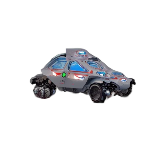 car, robot, weapon, 3d render transparent PNG cut-out