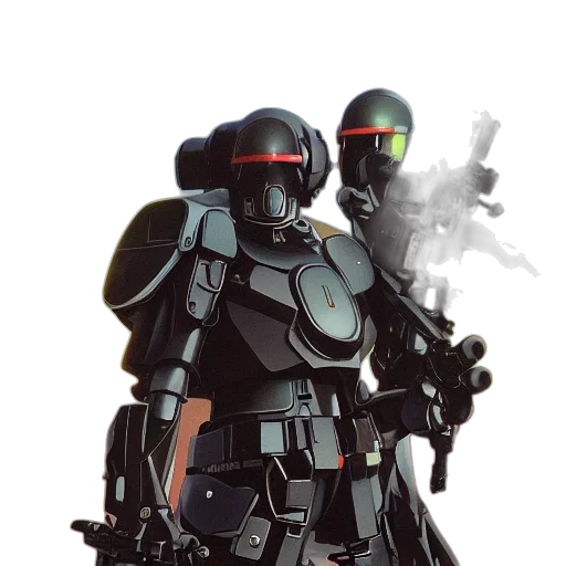 robot, weapon, concept art, cyberpunk transparent PNG cut-out