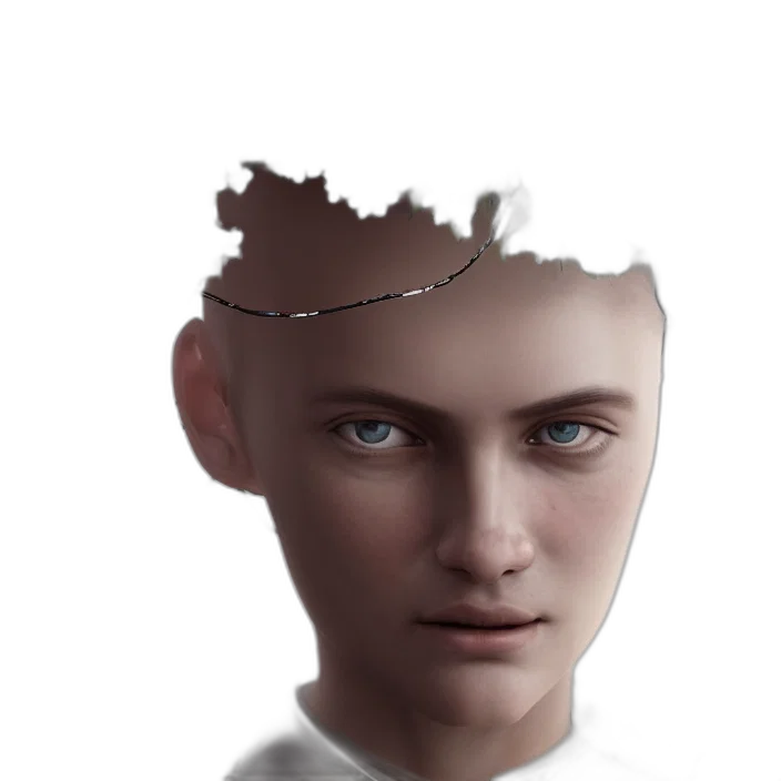 crown, face, robot, creature transparent PNG cut-out