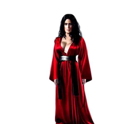 dress, concept art, red, epic transparent PNG cut-out