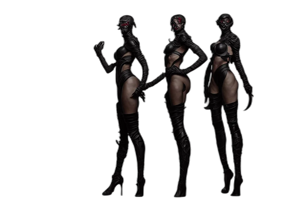 robot, concept art, 3d render, cyberpunk transparent PNG cut-out