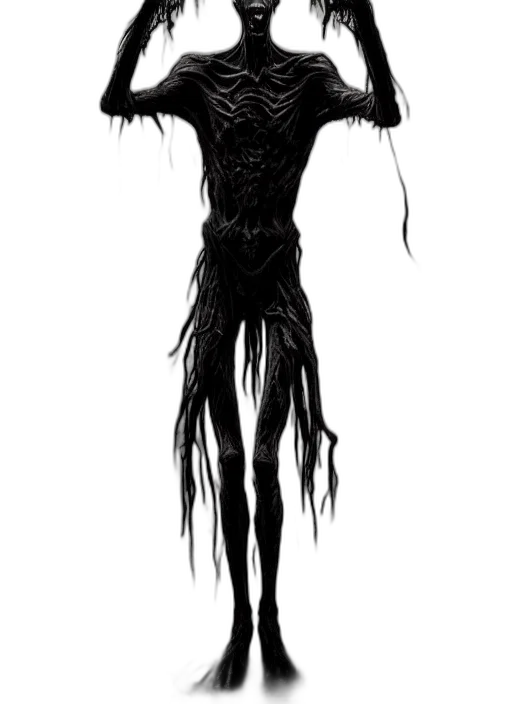 creature, staff, dress, hair transparent PNG cut-out