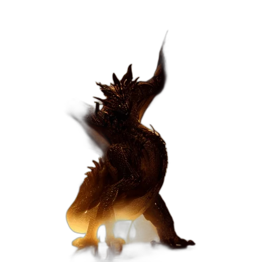 dragon, hair, creature, animal transparent PNG cut-out