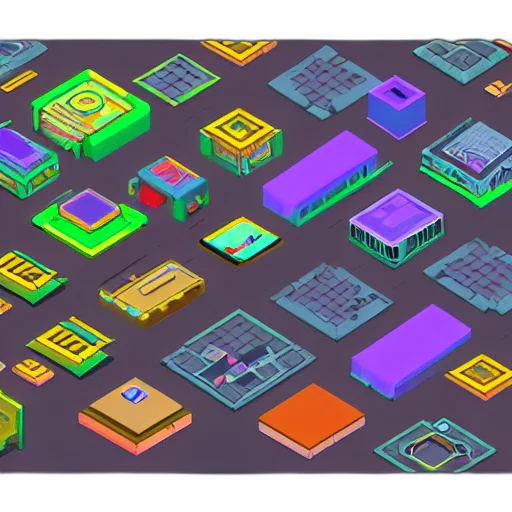 robot, pixel art, cyberpunk, 3d render transparent PNG cut-out