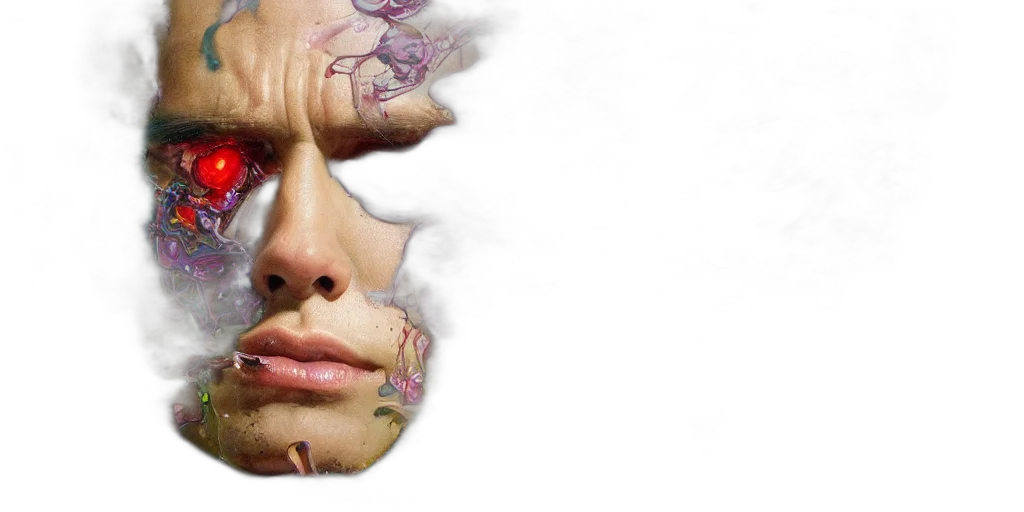 face, mask, photorealistic, concept art transparent PNG cut-out