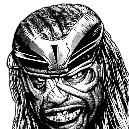 mask, face, creature, comic book art transparent PNG cut-out