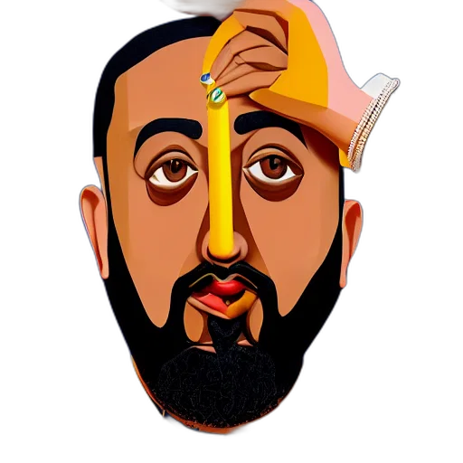 face, mask, cartoon, photorealistic transparent PNG cut-out