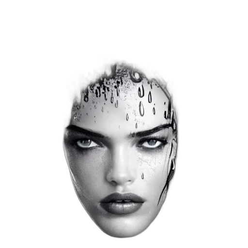 face, crown, mask, hair transparent PNG cut-out
