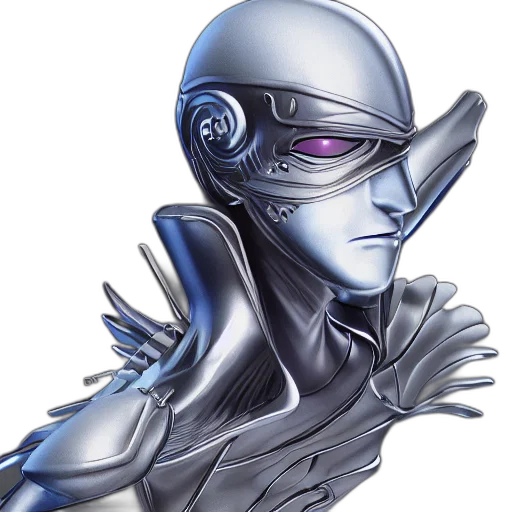 robot, mask, concept art, 3d render transparent PNG cut-out