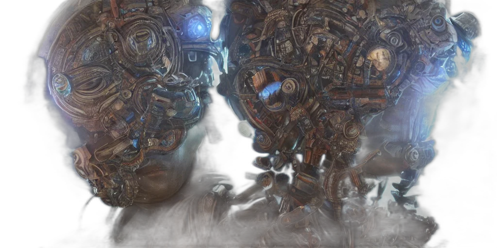 robot, concept art, fantasy art, cyberpunk transparent PNG cut-out