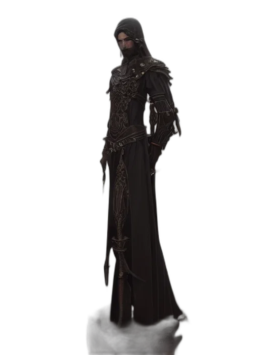 dress, staff, sword, concept art transparent PNG cut-out