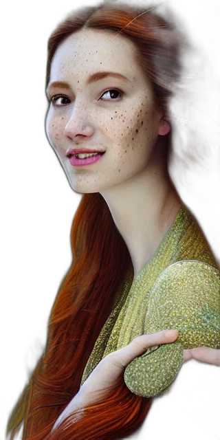 face, hair, dress, dragon transparent PNG cut-out