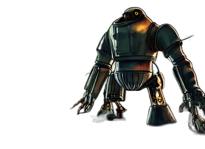 robot, weapon, concept art, 3d render transparent PNG cut-out