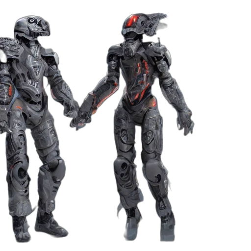 robot, concept art, 3d render, outer space transparent PNG cut-out