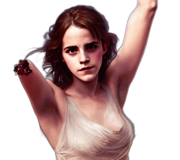 dress, face, jewelry, concept art transparent PNG cut-out