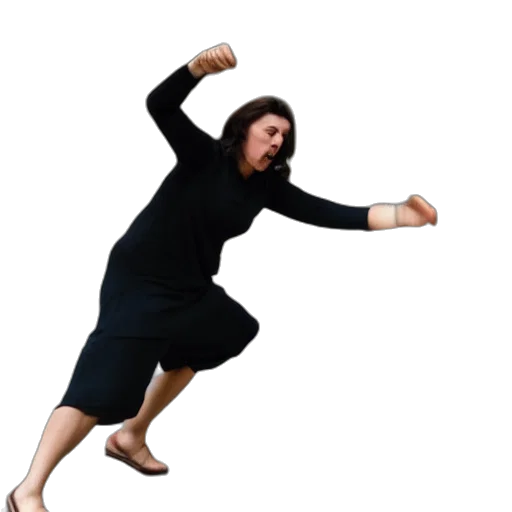 dress, shoes, creature, staff transparent PNG cut-out