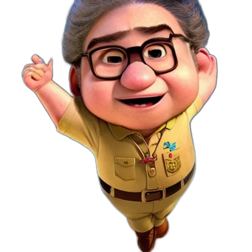 staff, jacket, cartoon, 3d render transparent PNG cut-out