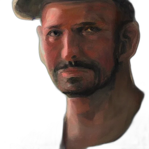 face, hat, staff, animal transparent PNG cut-out