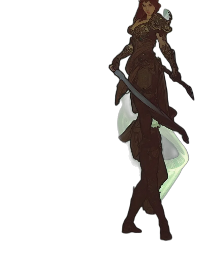 staff, sword, weapon, dress transparent PNG cut-out