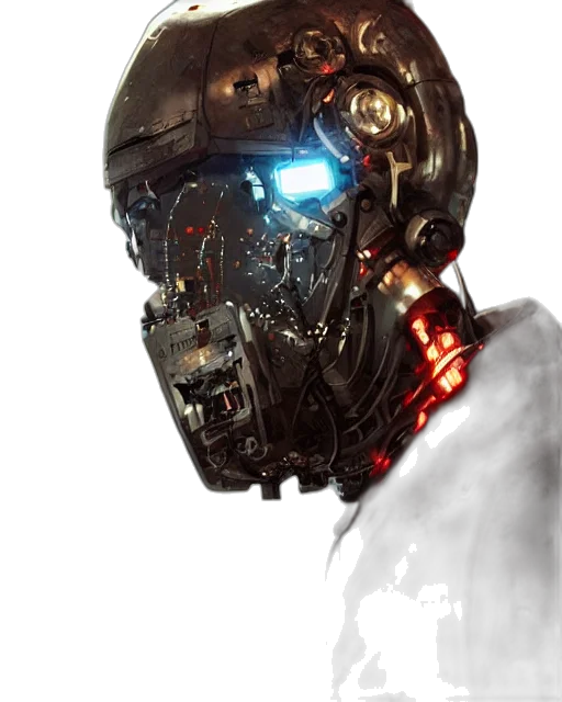 robot, mask, face, weapon transparent PNG cut-out