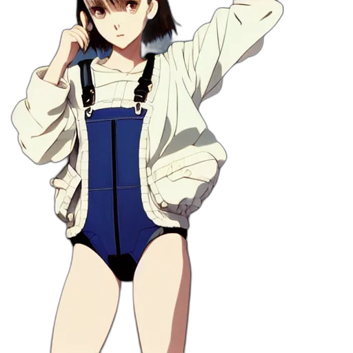 jacket, dress, staff, anime transparent PNG cut-out