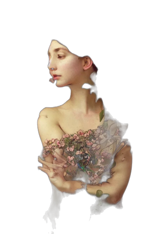 dress, flower, crown, jewelry transparent PNG cut-out