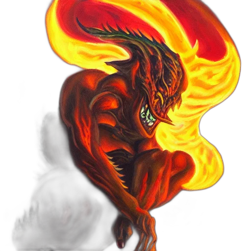 dragon, creature, staff, mask transparent PNG cut-out
