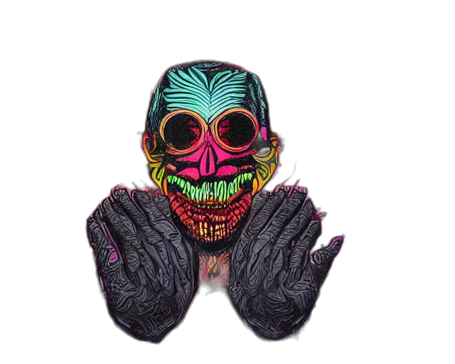 mask, face, jacket, creature transparent PNG cut-out