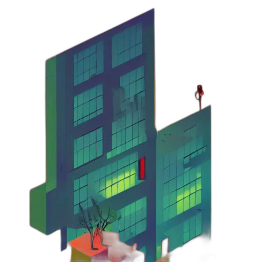 building, robot, concept art, pixel art transparent PNG cut-out
