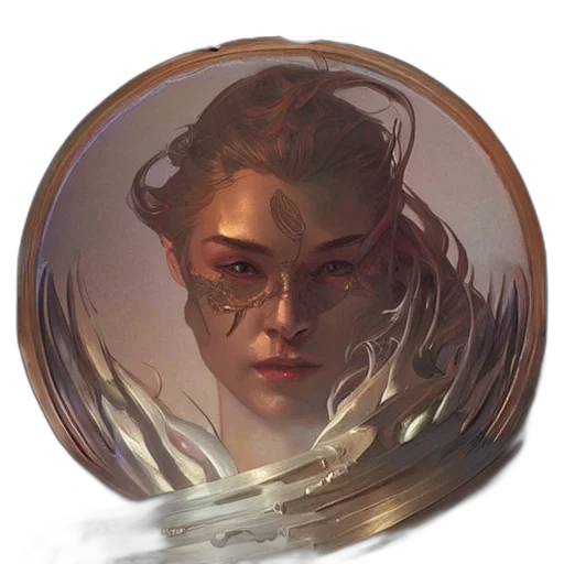 face, mask, crown, jewelry transparent PNG cut-out