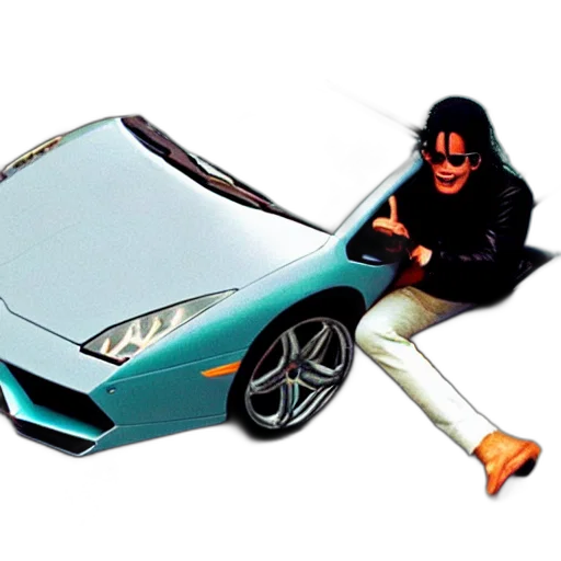 car, jacket, vaporwave, 3d render transparent PNG cut-out