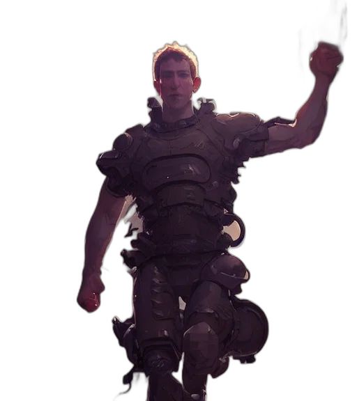 robot, staff, weapon, creature transparent PNG cut-out