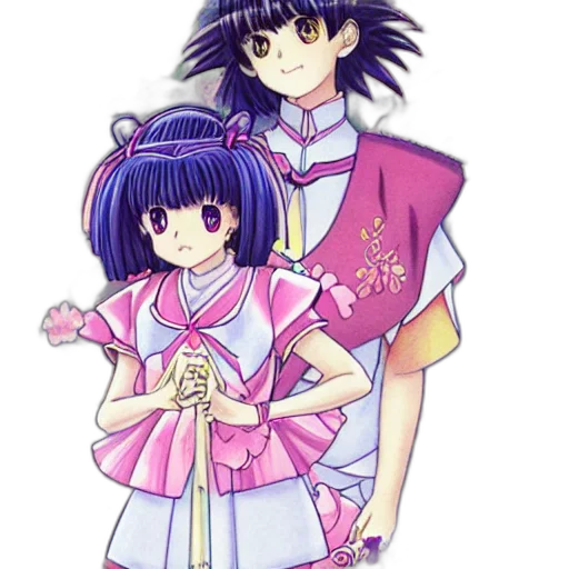 vaporwave, anime, concept art, pixel art transparent PNG cut-out