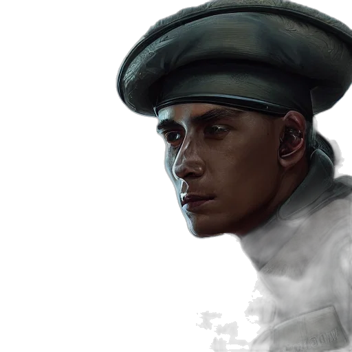 face, hat, staff, concept art transparent PNG cut-out