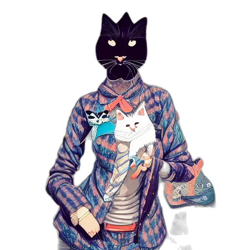 jacket, mask, animal, anime transparent PNG cut-out