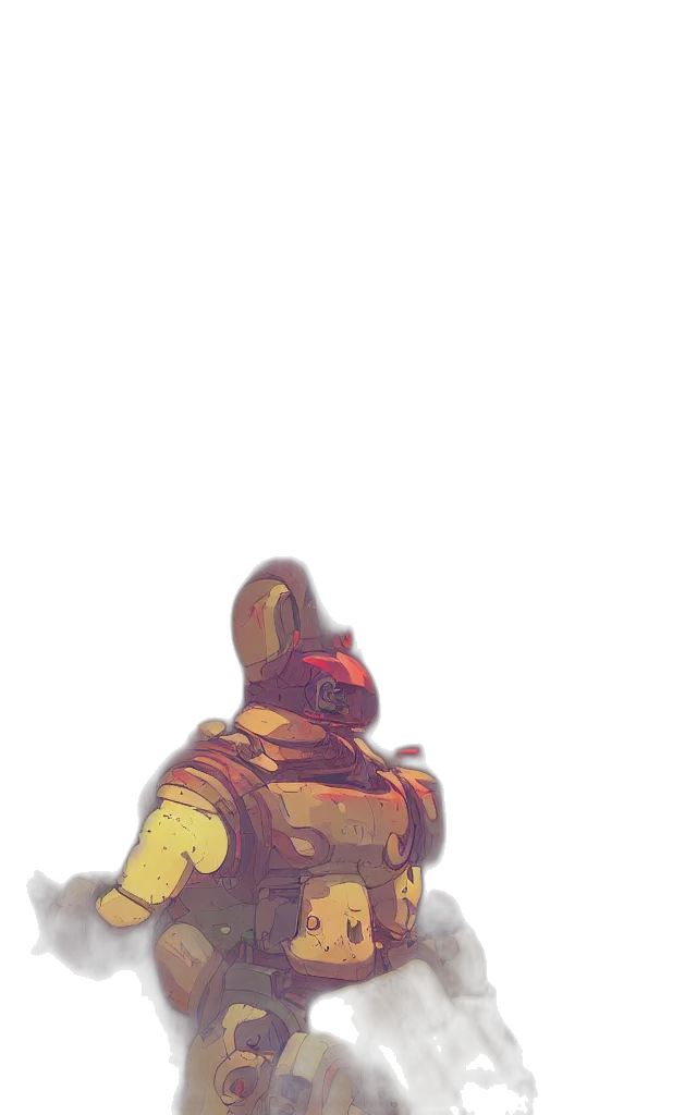 robot, weapon, jacket, mask transparent PNG cut-out