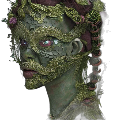mask, face, creature, crown transparent PNG cut-out
