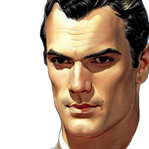 face, comic book art, photorealistic, concept art transparent PNG cut-out