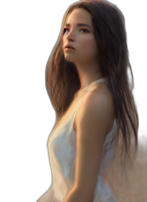 dress, face, hair, creature transparent PNG cut-out