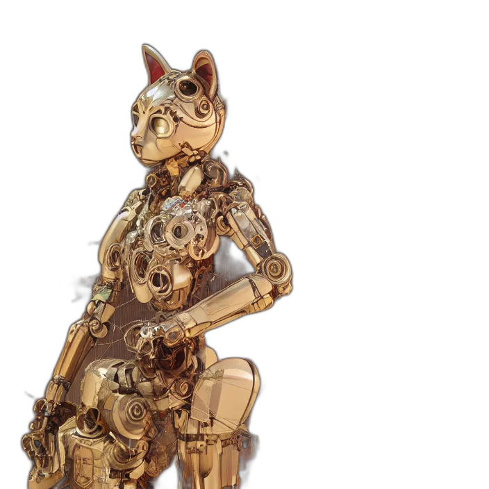 robot, concept art, 3d render, cyberpunk transparent PNG cut-out