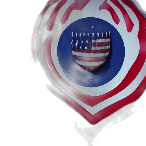 mask, 3d render, portrait, usa transparent PNG cut-out