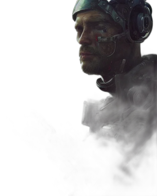 robot, mask, face, weapon transparent PNG cut-out