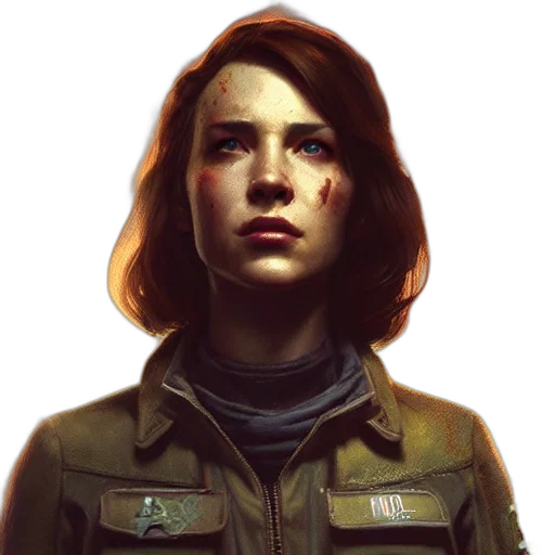jacket, face, concept art, comic book art transparent PNG cut-out
